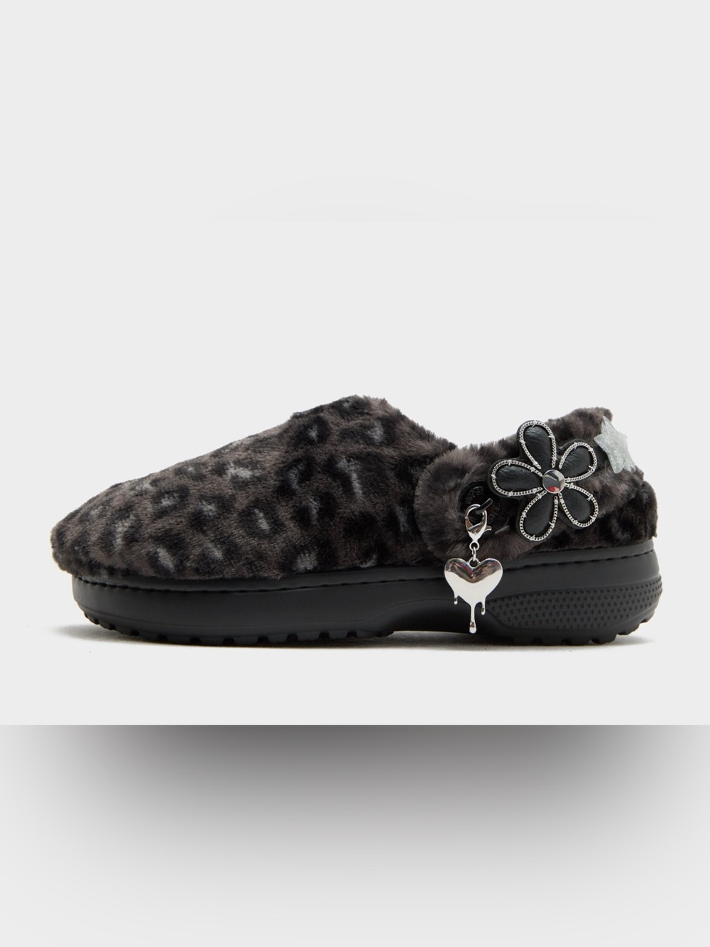 NWT Crocs Unforgettable Leopard Print Plush Faux-Fur Slip-On Clog - Picture 3 of 3